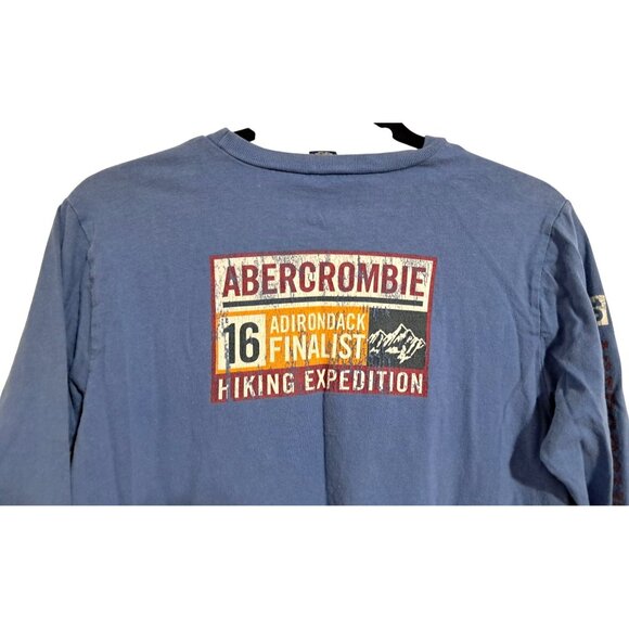 Vintage 1892 Abercrombie & Fitch Blue Mens M Long Sleeve Shirt - Picture 5 of 8
